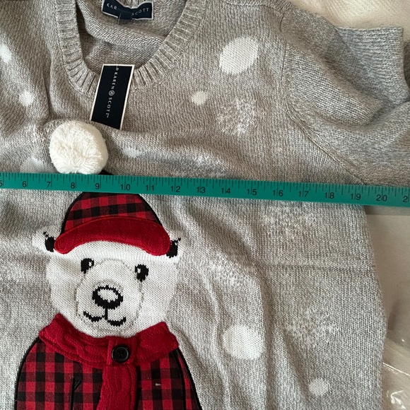 Karen Scott Gray Knot Snowman Sweater NWT XL - Picture 4 of 4